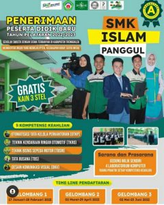 SMK Islam Panggul Buka Penerimaan Peserta Didik Baru, Ini Syaratnya
