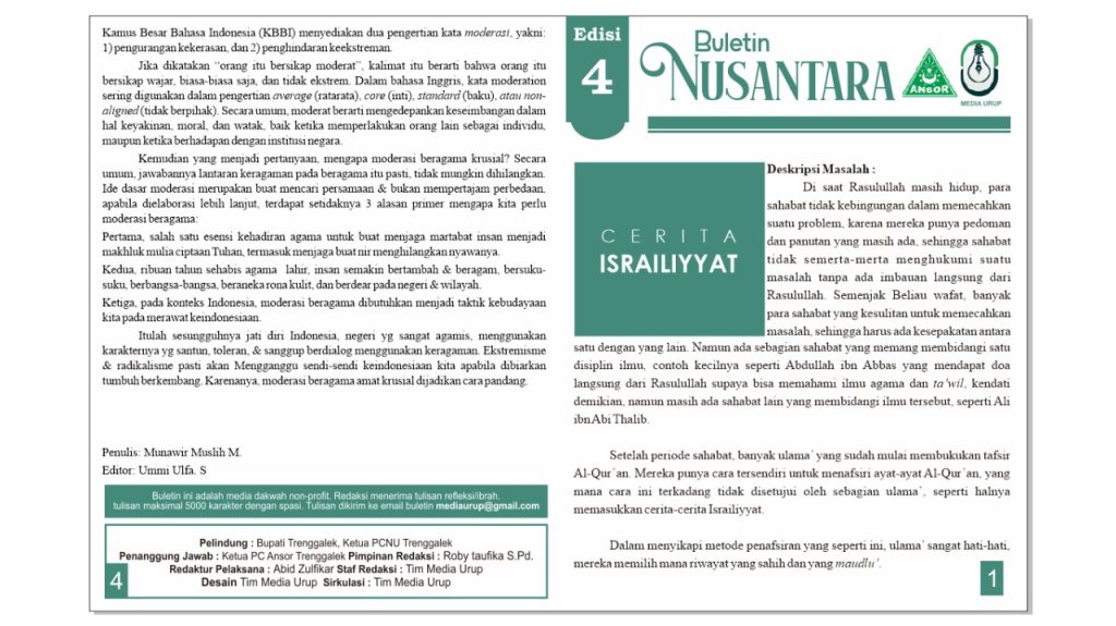 Buletin Nusantara Edisi 5; Cerita Israiliyat
