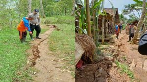 Tanah Bergerak di Trenggalek Sepanjang 450 Meter Mengancam 6 KK