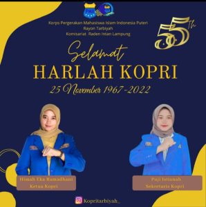 Progres Kopri Rayon Tarbiyah UIN Raden Intan Lampung di Ulang Tahun Kopri Ke-55