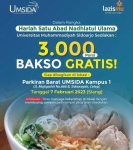Puncak Resepsi Harlah 1 Abad NU, Universitas Muhammadiyah Sidoarjo Turut Berikan Fasilitas dan Makanan Gratis